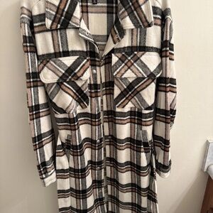 Blank NYC Plaid Shirt Jacket